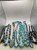 BEADED NECKLACE LOT OF 8
