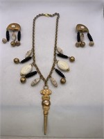 MATCHING NECKLACE & CLIP ON EARRING SET