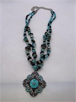 TURQUOISE & BEADED NECKLACE