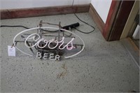 Coors Light Sign- does not light up fully.