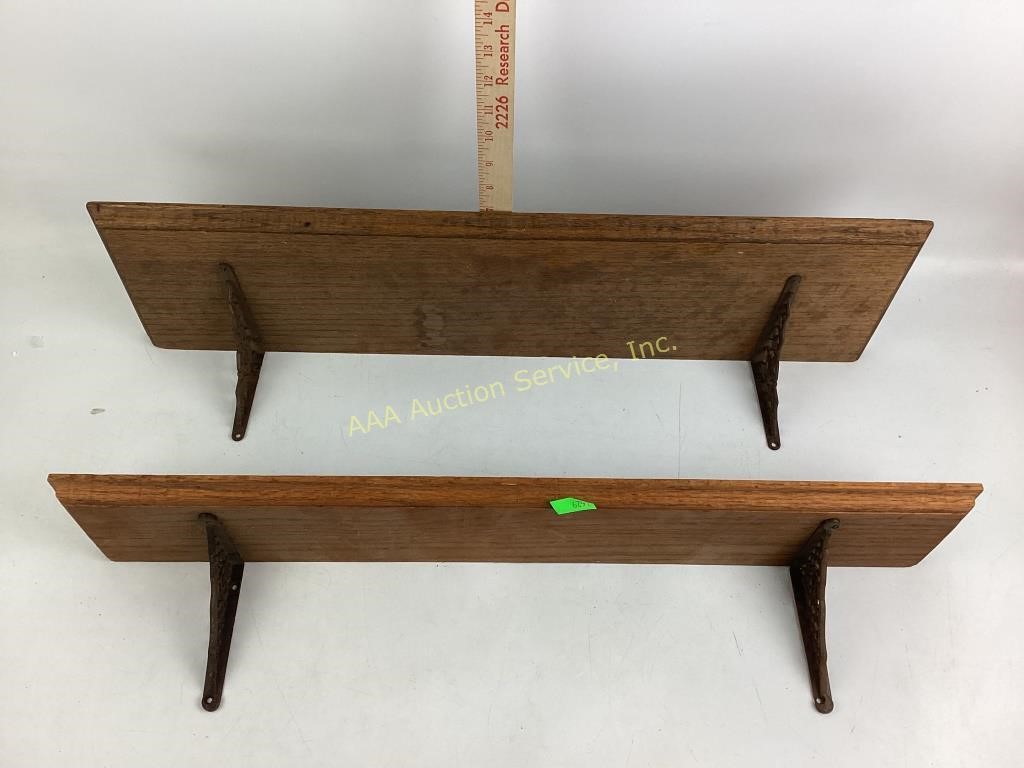 Wood shelves with iron brackets (2)