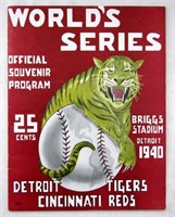 1940 Detroit Tigers vs. Reds World Series Program