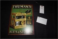 Metal Beer Sign 16"X12" Trumans Ales and Stouts