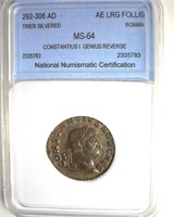 292-306 AD Genius Reverse NNC MS64 Silvered
