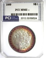1889 Morgan PCI MS65+ Purple Rim