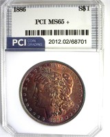 1886 Morgan PCI MS65+ Excellent Toning