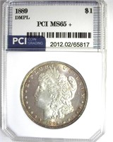 1889 Morgan MS65+ DMPL LISTS $7500