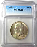 1968-D Kennedy ICG MS66+ LISTS $150