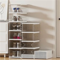 Foldable Shoe Rack Clear Collapsible Storage Box