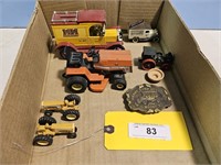 MM NO. 403 TOY TRUCK BANK, BELT BUCKLE, & OTHER