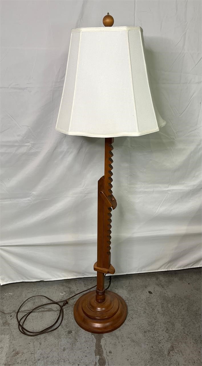 Tell City Wooden Adjustable Floor Lamp