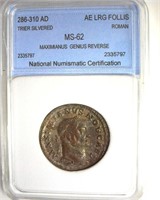 286-310 AD Genius Reverse NNC MS62 Silvered