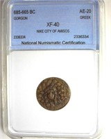 685-665 BC Gorgon Greek NNC XF40 AE20