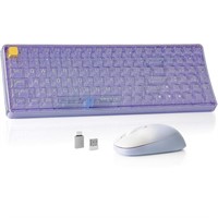 Wireless Transparent Keyboard and Mouse Combo,