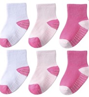 LO SHOKIM 6 PAIRS OF TODDLER SOCKS WITH GRIPPED