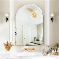26x38 Arch Frameless Bathroom Wall Mirror