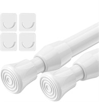 New AIZESI Spring Tension Curtain Rods Short