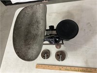 Detecto antique scale with weights