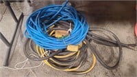 3 EXTENSION CORDS AND HYDRAULIC HOSE