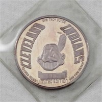 .999 SILVER CLEVELAND INDIAN COIN 1ozt