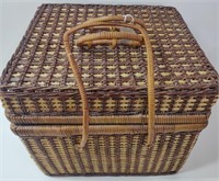 Vintage French Wicker Basket w/ Handles