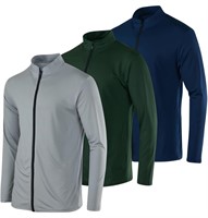 Real Essentials 3 Pack: Mens Dry-Fit Long Sleeve