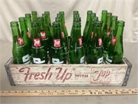 7 UP Wooden Crate & Bottles