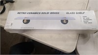 RETRO CERAMICS SOLID BRASS GLASS SHELF