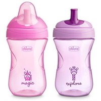 3-Sets pack of 2=6 Bottles Chicco  Sippy Cups