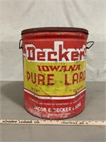 Deckers Iowana Pure Lard Jacob E. Decker & Sons