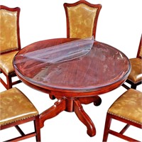 Clear Plastic Round Table Top Protector PVC Tablec