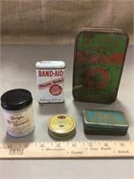 Vintage medical tins, ointments, Boy Scout first