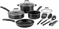Cuisinart - 11-Piece Cookware Set - Black/Silver