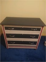 Refinished/Painted Oak 3-Drawer Dresser/Night Stan