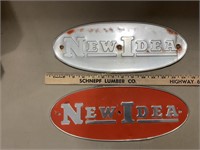 Vintage metal New Idea signs