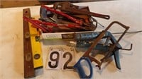 Pipe Wrenches, Bolt Cutters,  Levels,