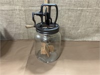 Antique Glass Butter Churn Jar