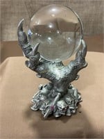 Pewter dragon claw w/glass ball