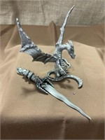 Pewter dragon and sword