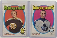 1971-72 Jacques Plante & Cheevers OPC Cards