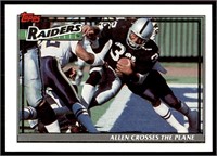 1991 Topps #640 LA Raiders MARCUS ALLEN Crosses