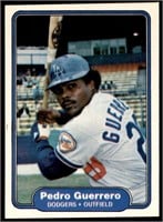 1982 Fleer #7 LA Dodgers PEDRO GUERRERO Star