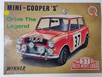 1964 Rallye Monte-Carlo Mini Cooper Tin Sign