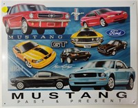 Mustang Past & Present Tin Sign