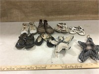 Infant/toddler shoes and Star fabric decor