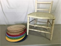 Vintage Star bottom chair, & placemats