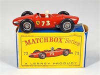VINTAGE MATCHBOX NO. 73 FERRARI RACE CAR W/ BOX