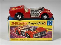MATCHBOX SUPERFAST NO. 19 ROAD DRAGSTER W/ BOX