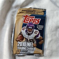2010 Topps Football HOBBY PACK 1 Rookie Unsealed