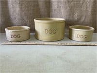 Stoneware dog bowls